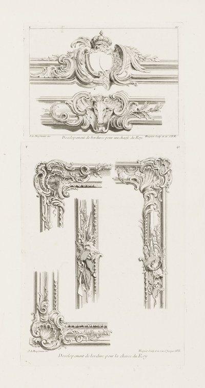 Design of Two Border Details by Juste Aurèle Meissonnier